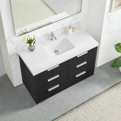Santarem 48" Single Bath Vanity in Oak Weathered Black