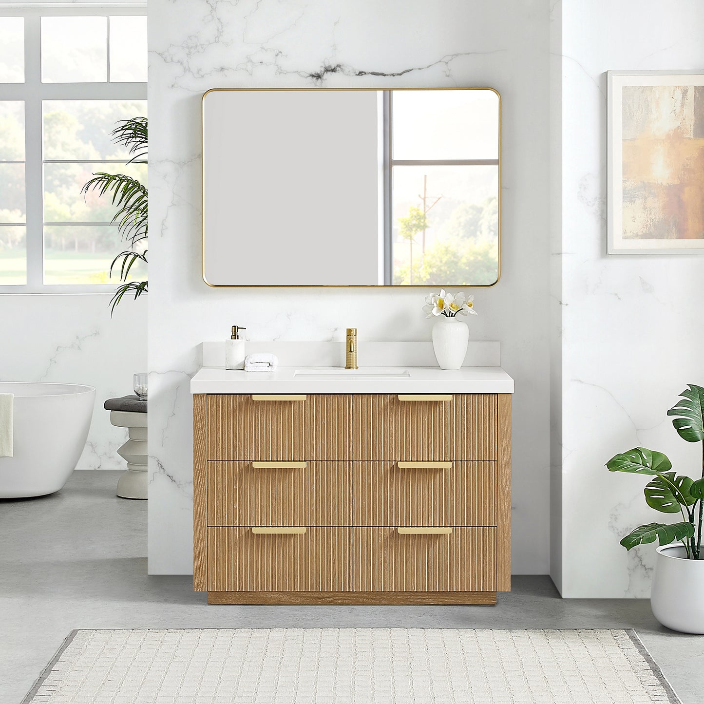 Santarem 48" Single Bath Vanity in Washed Ash Grey