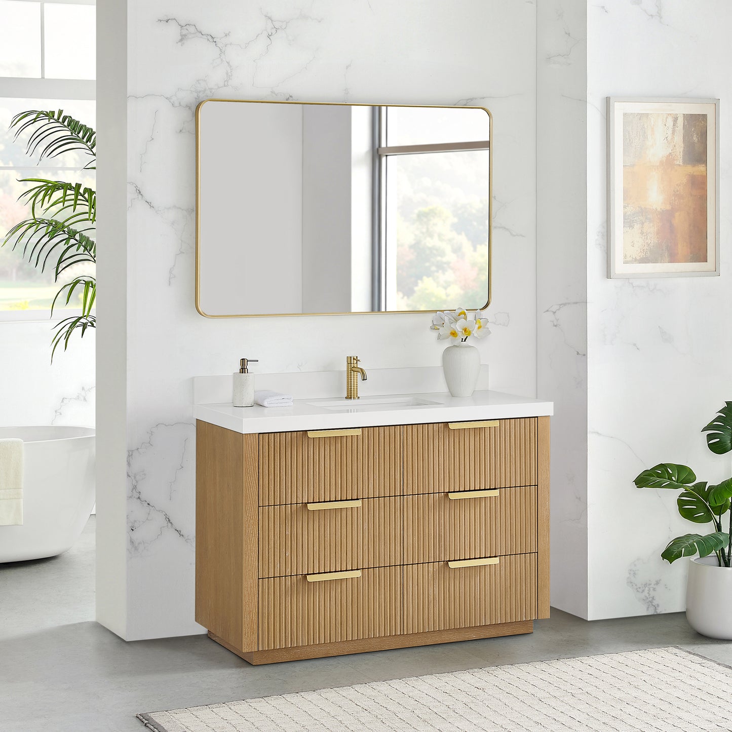 Santarem 48" Single Bath Vanity in Washed Ash Grey