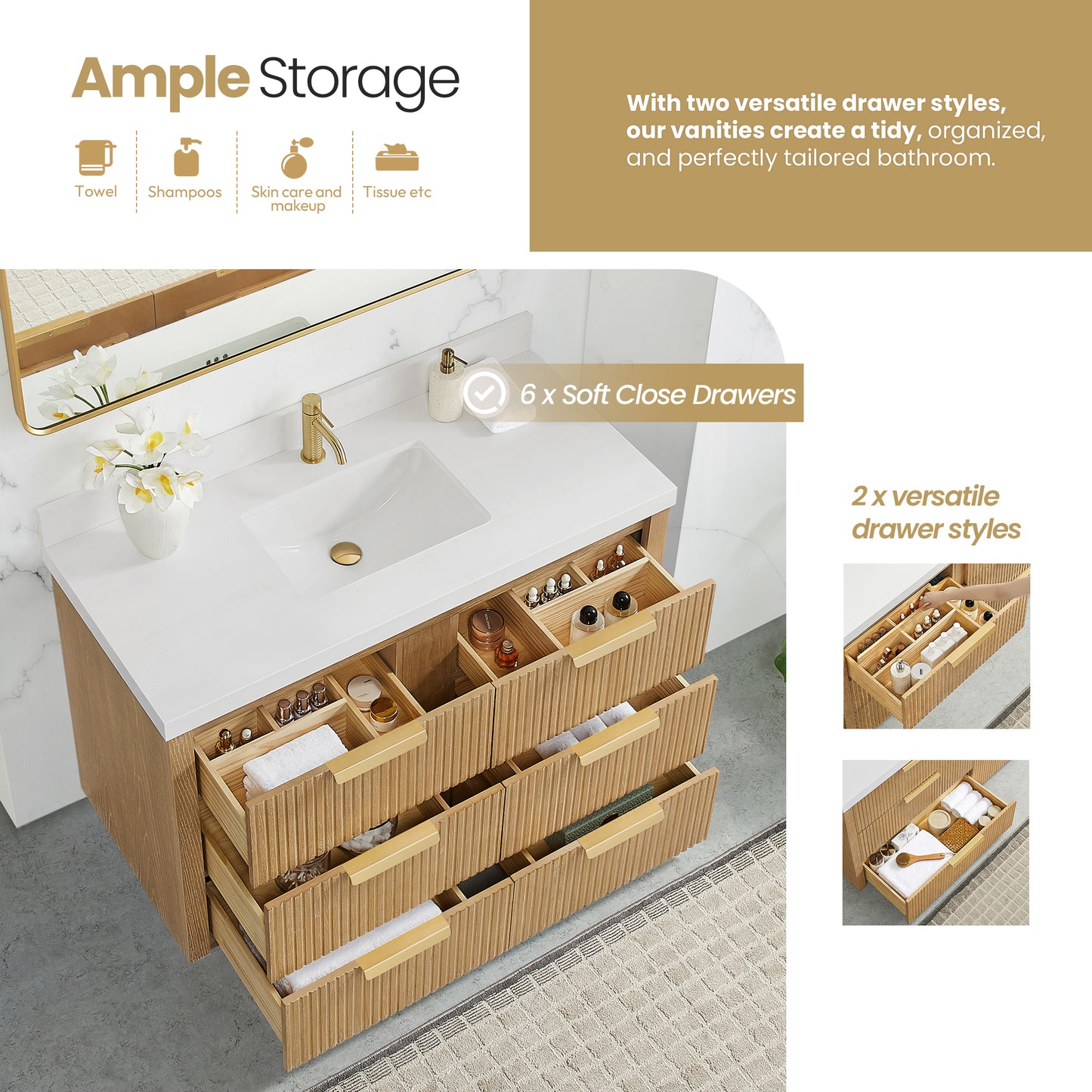 Santarem 48" Single Bath Vanity in Washed Ash Grey