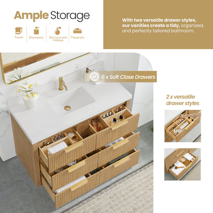 Santarem 48" Single Bath Vanity in Washed Ash Grey