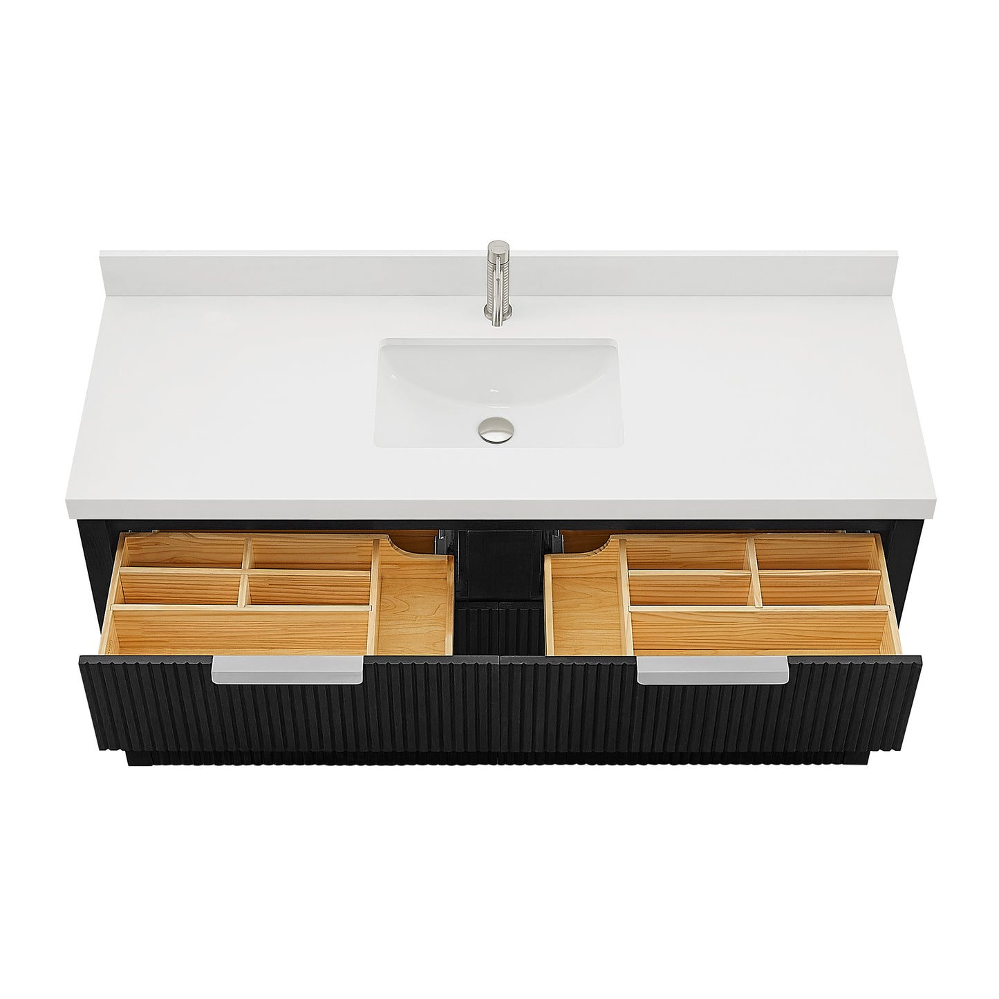 Santarem 60" Single Bath Vanity in Oak Weathered Black