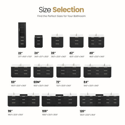 Santarem 60" Single Bath Vanity in Oak Weathered Black