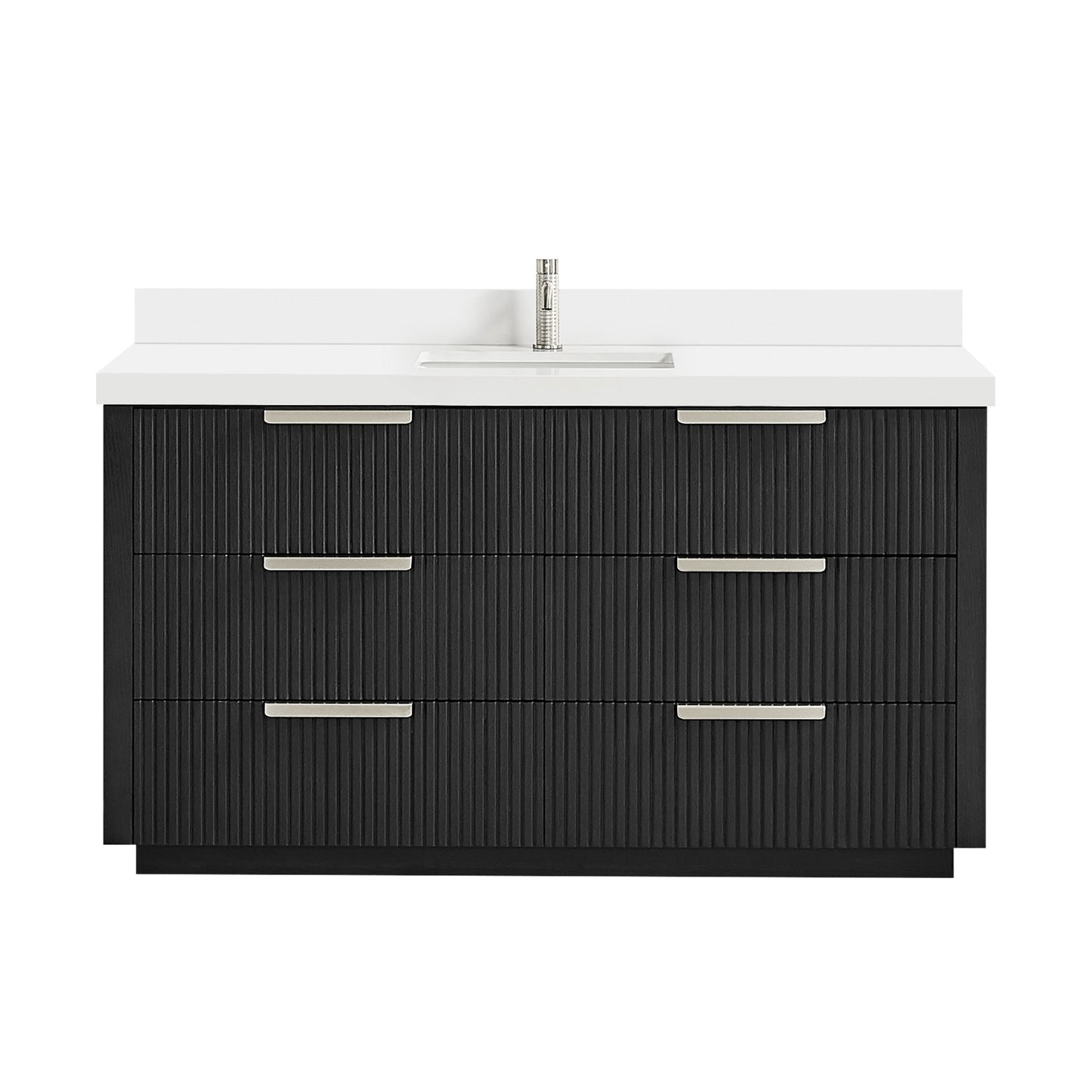 Santarem 60" Single Bath Vanity in Oak Weathered Black