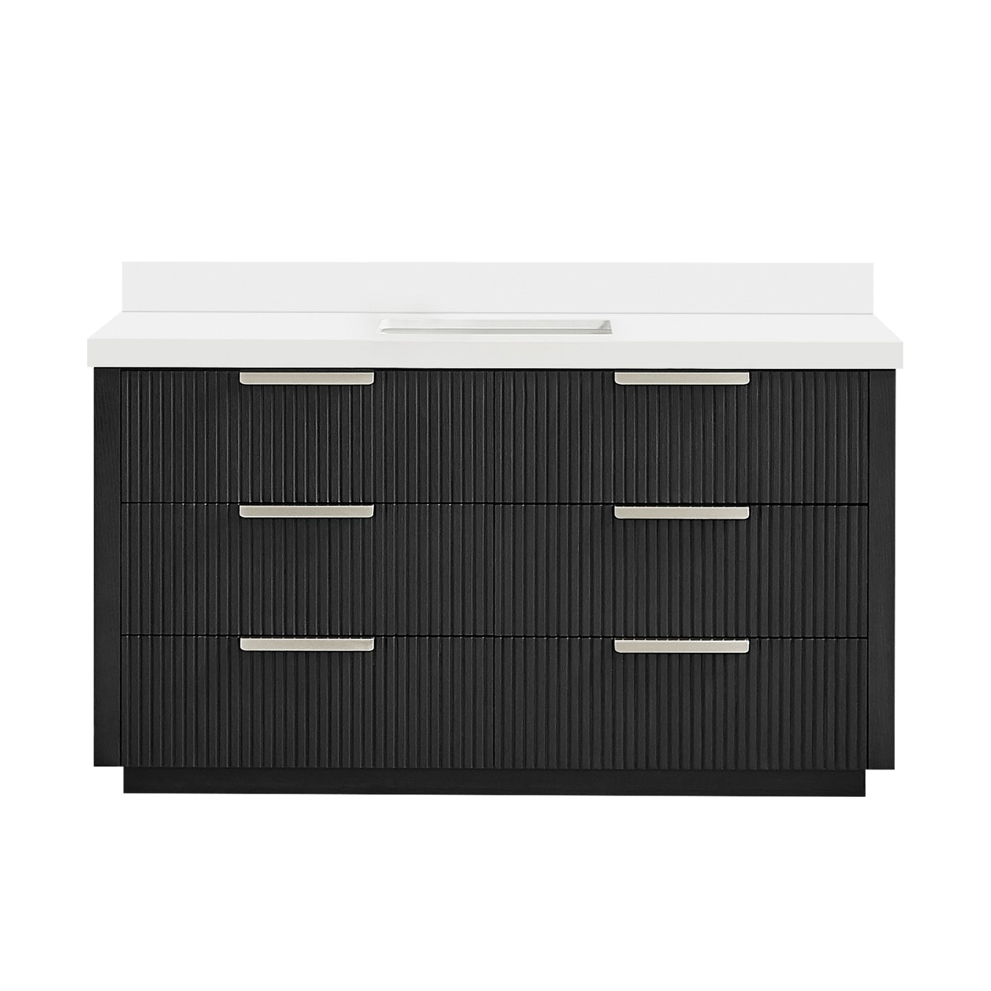 Santarem 60" Single Bath Vanity in Oak Weathered Black