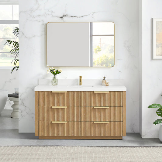 Santarem 60" Single Bath Vanity in Washed Ash Grey