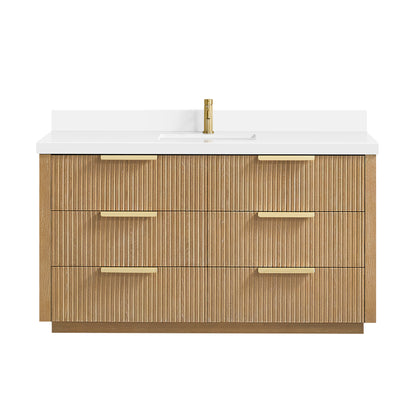 Santarem 60" Single Bath Vanity in Washed Ash Grey