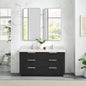 Santarem 60M" Double Bath Vanity in Oak Weathered Black