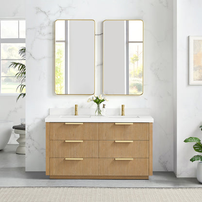 Santarem 60M" Double Bath Vanity in Washed Ash Grey