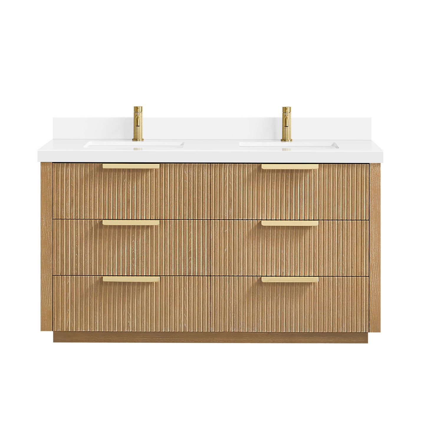 Santarem 60M" Double Bath Vanity in Washed Ash Grey