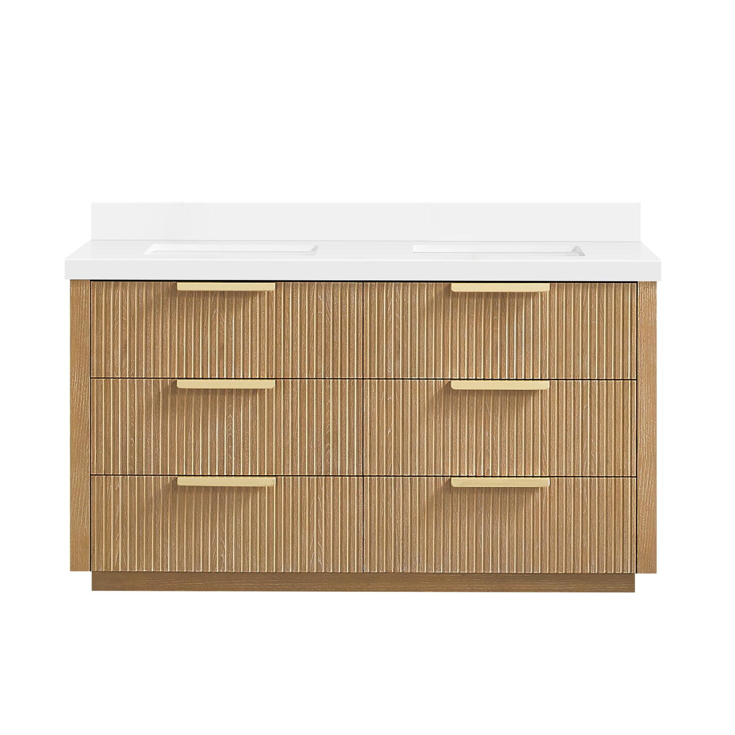 Santarem 60M" Double Bath Vanity in Washed Ash Grey
