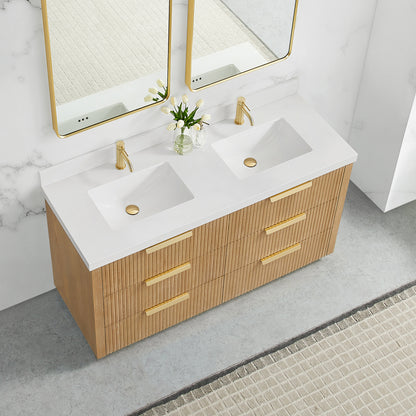 Santarem 60M" Double Bath Vanity in Washed Ash Grey