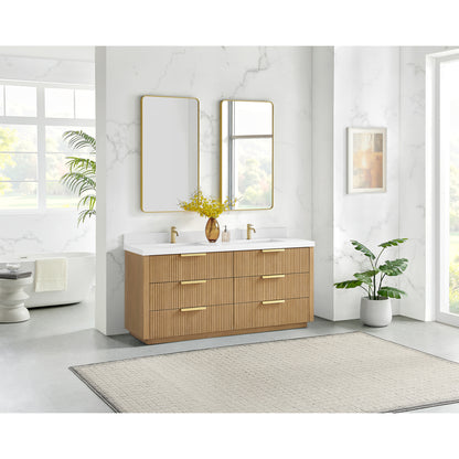 Santarem 72" Double Bath Vanity in Washed Ash Grey