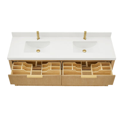 Santarem 72" Double Bath Vanity in Washed Ash Grey