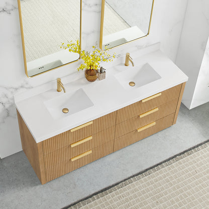 Santarem 72" Double Bath Vanity in Washed Ash Grey