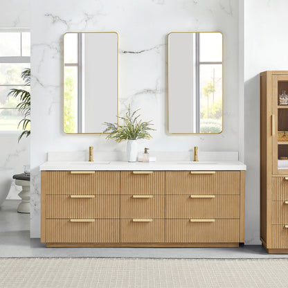 Santarem 84" Double Bath Vanity in Washed Ash Grey