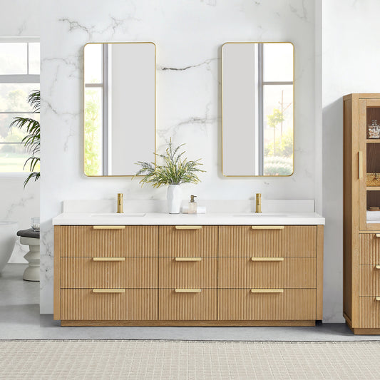 Santarem 84" Double Bath Vanity in Washed Ash Grey