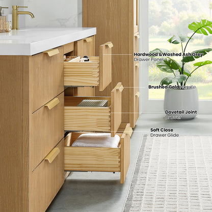 Santarem 84" Double Bath Vanity in Washed Ash Grey