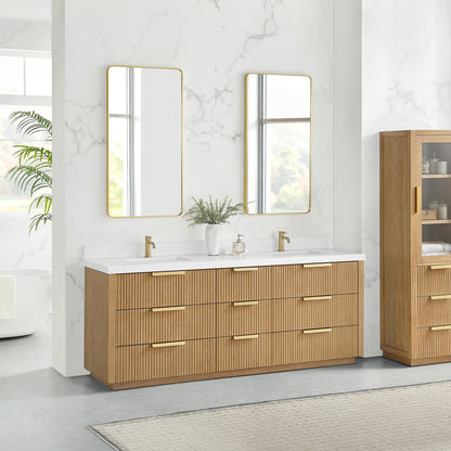 Santarem 84" Double Bath Vanity in Washed Ash Grey