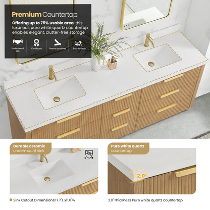 Santarem 84" Double Bath Vanity in Washed Ash Grey