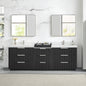 Santarem 96" Combined Double Bath Vanity in Oak Weathered Black