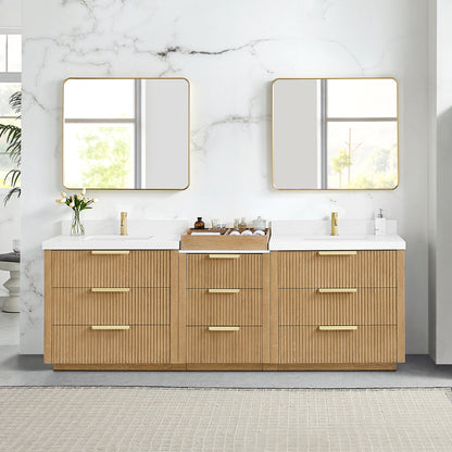 Santarem 96" Combined Double Bath Vanity in Washed Ash Grey