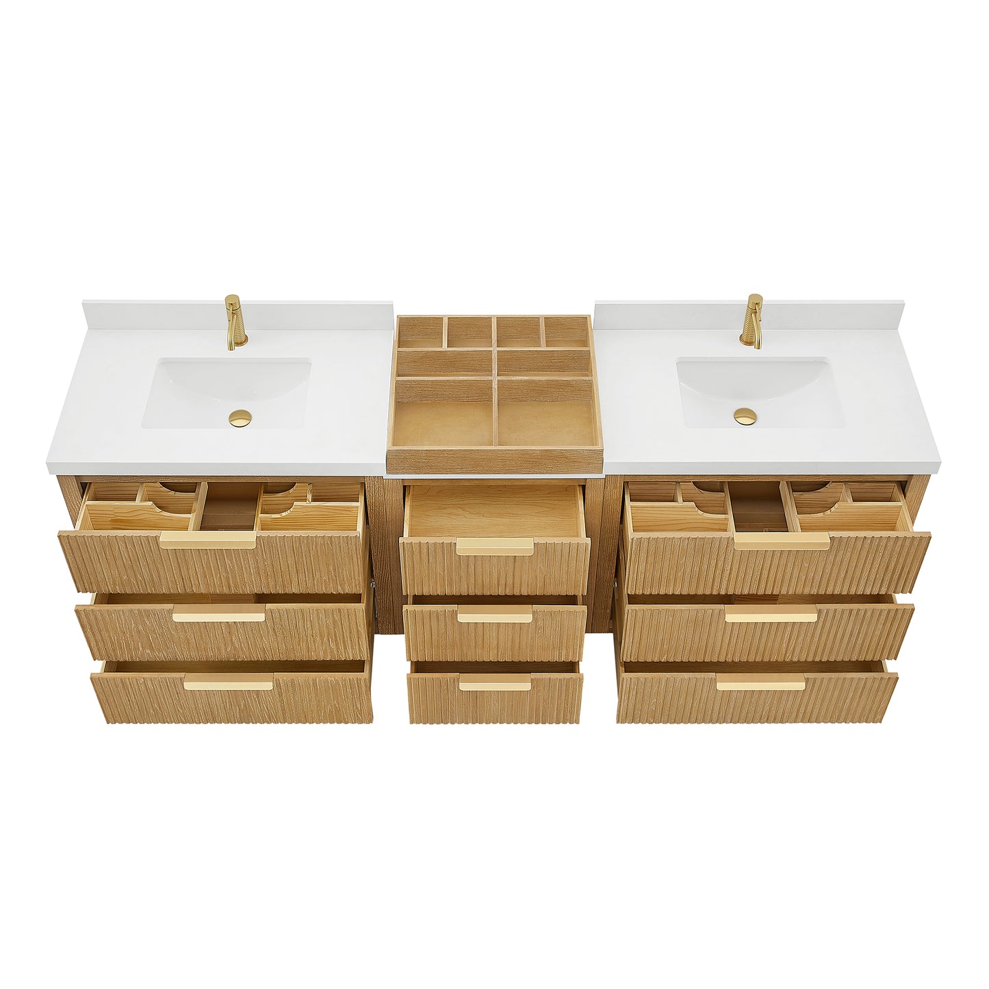 Santarem 96" Combined Double Bath Vanity in Washed Ash Grey