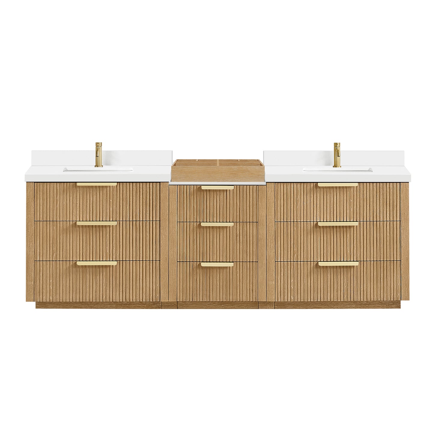 Santarem 96" Combined Double Bath Vanity in Washed Ash Grey
