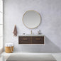 Caparroso 48" Single Sink Bath Vanity in Dark Walnut  with Grey Sintered Stone Top