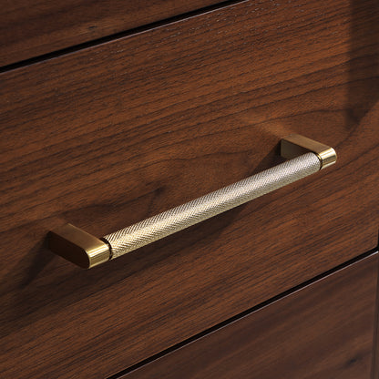 San 36" Free-standing Single Bath Vanity in Natural Walnut with White Grain Composite Stone Top
