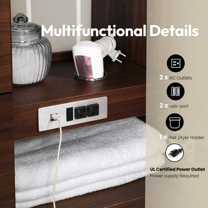 San 72" Free-standing Double Bath Vanity in Natural Walnut with White Grain Composite Stone Top