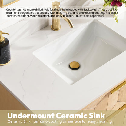 Milagro 72G" Free-standing Double Bath Vanity in Washed Ash Grey with Fish Maw White Quartz Stone Top