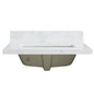 Malaga 25" W x 22" D Composite Stone Vanity Top in Grain White with White Rectangular Single Sink