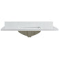Malaga 43" W x 22" D Composite Stone Vanity Top in Grain White with White Rectangular Single Sink