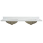 Malaga 61" W x 22" D Composite Stone Vanity Top in Grain White with White Rectangular Double Sink