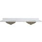 Malaga 73" W x 22" D Composite Stone Vanity Top in Grain White with White Rectangular Double Sink