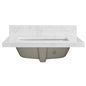 Jaen 25" W x 22" D Composite Stone Vanity Top in Grain White with White Rectangular Single Sink