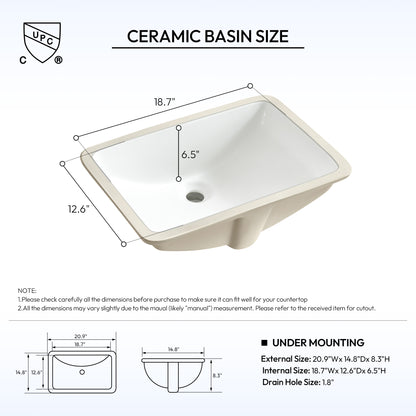 Jaen 31" W x 22" D Composite Stone Vanity Top in Grain White with White Rectangular Single Sink