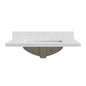 Jaen 31" W x 22" D Composite Stone Vanity Top in Grain White with White Rectangular Single Sink