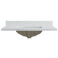 Jaen 37" W x 22" D Composite Stone Vanity Top in Grain White with White Rectangular Single Sink