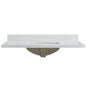 Jaen 43" W x 22" D Composite Stone Vanity Top in Grain White with White Rectangular Single Sink