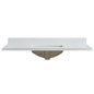 Jaen 49" W x 22" D Composite Stone Vanity Top in Grain White with White Rectangular Single Sink