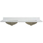 Jaen 61" W x 22" D Composite Stone Vanity Top in Grain White with White Rectangular Double Sink