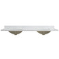 Jaen 73" W x 22" D Composite Stone Vanity Top in Grain White with White Rectangular Double Sink