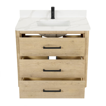 Porto 36" Free-standing Single Bath Vanity in Aged Natural Oak