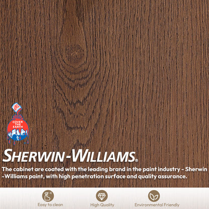 Porto 48" Free-standing Single Bath Vanity in Aged Dark Brown Oak