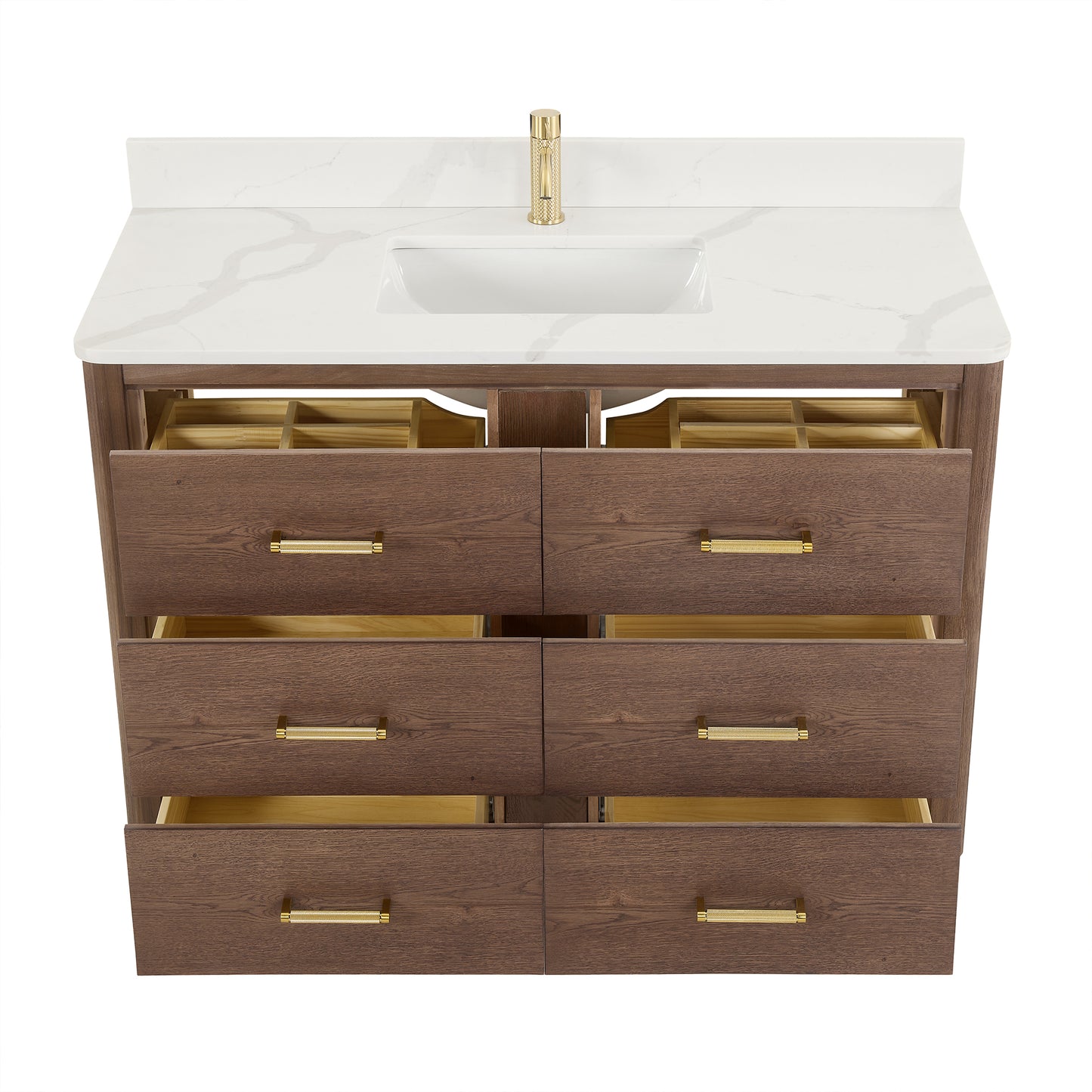 Porto 48" Free-standing Single Bath Vanity in Aged Dark Brown Oak
