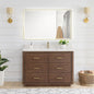 Porto 48" Free-standing Single Bath Vanity in Aged Dark Brown Oak
