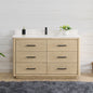 Porto 55" Free-standing Single Bath Vanity in Aged Natural Oak