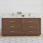 Porto 72" Free-standing Double Bath Vanity in Aged Dark Brown Oak
